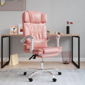 Silla de oficina reclinable masaje cuero sintético rosa de vidaXL, Sillas de oficina - Ref: Foro24-349747, Precio: 139,63 €, ...