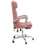 Silla de oficina reclinable masaje cuero sintético rosa de vidaXL, Sillas de oficina - Ref: Foro24-349747, Precio: 139,63 €, ...