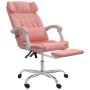 Silla de oficina reclinable masaje cuero sintético rosa de vidaXL, Sillas de oficina - Ref: Foro24-349747, Precio: 139,63 €, ...