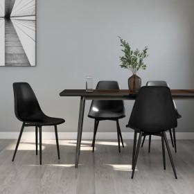 Sillas de comedor 4 unidades negras PP de vidaXL, Sillas de comedor - Ref: Foro24-338045, Precio: 134,70 €, Descuento: %