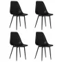 Sillas de comedor 4 unidades negras PP de vidaXL, Sillas de comedor - Ref: Foro24-338045, Precio: 132,75 €, Descuento: %