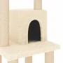 Rascador para gatos con postes de sisal crema 105 cm de vidaXL, Mobiliario para gatos - Ref: Foro24-171466, Precio: 43,67 €, ...