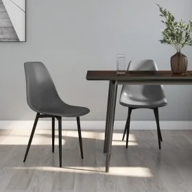Sillas de comedor 2 unidades gris PP de vidaXL, Sillas de comedor - Ref: Foro24-338046, Precio: 93,79 €, Descuento: %