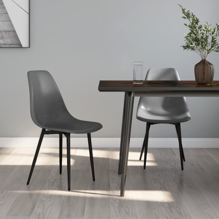 Sillas de comedor 2 unidades gris PP de vidaXL, Sillas de comedor - Ref: Foro24-338046, Precio: 95,32 €, Descuento: %