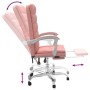 Silla de oficina reclinable cuero sintético rosa de vidaXL, Sillas de oficina - Ref: Foro24-349657, Precio: 118,58 €, Descuen...