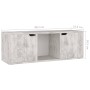 Mueble de TV madera de ingeniería hormigón 88,5x27,5x30,5 cm de vidaXL, Muebles TV - Ref: Foro24-338175, Precio: 50,82 €, Des...