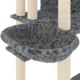 Rascador para gatos con postes de sisal gris oscuro 191 cm en Mobiliario para gatos | Comprar online en Foru.es