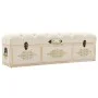 Solid fir wood and fabric storage bench 110 cm by vidaXL, Benches for halls and storage - Ref: Foro24-339296, Price: 188,69 €...