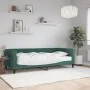 Sofa bed with dark green velvet mattress 90x200 cm by vidaXL, Beds and slatted bases - Ref: Foro24-3197749, Price: 332,97 €, ...