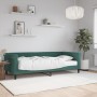 Sofá cama con colchón terciopelo verde oscuro 90x200 cm de vidaXL, Camas y somieres - Ref: Foro24-3197749, Precio: 317,65 €, ...