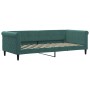 Sofá cama con colchón terciopelo verde oscuro 90x200 cm de vidaXL, Camas y somieres - Ref: Foro24-3197749, Precio: 317,65 €, ...