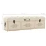 Solid fir wood and fabric storage bench 110 cm by vidaXL, Benches for halls and storage - Ref: Foro24-339296, Price: 188,69 €...