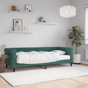 Sofá cama con colchón terciopelo verde oscuro 80x200 cm de vidaXL, Camas y somieres - Ref: Foro24-3197742, Precio: 320,27 €, ...