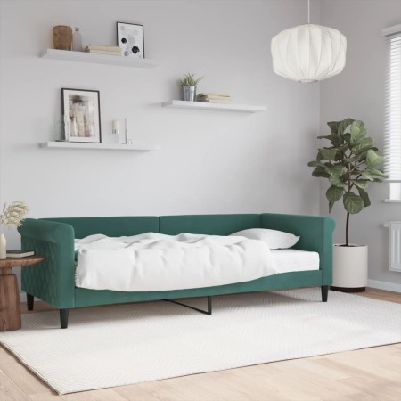 Sofá cama con colchón terciopelo verde oscuro 80x200 cm de vidaXL, Camas y somieres - Ref: Foro24-3197742, Precio: 320,27 €, ...