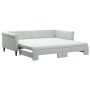 Sofá cama nido con colchón terciopelo gris claro 100x200 cm de vidaXL, Camas y somieres - Ref: Foro24-3197802, Precio: 438,88...