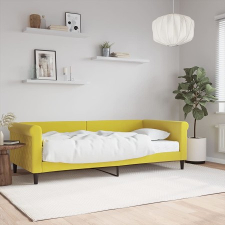 Sofá cama con colchón terciopelo amarillo 90x200 cm de vidaXL, Camas y somieres - Ref: Foro24-3197752, Precio: 310,05 €, Desc...