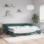 Sofá cama nido con colchón terciopelo verde oscuro 90x200 cm de vidaXL, Camas y somieres - Ref: Foro24-3197797, Precio: 444,1...