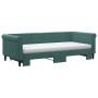 Sofá cama nido con colchón terciopelo verde oscuro 90x200 cm de vidaXL, Camas y somieres - Ref: Foro24-3197797, Precio: 444,1...