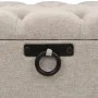 Storage bench with cream fabric backrest 110 cm by vidaXL, Benches for halls and storage - Ref: Foro24-339298, Price: 226,16 ...
