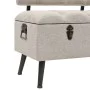 Banco de almacenaje con respaldo tela color crema 110 cm de vidaXL, Bancos para recibidores y almacenamiento - Ref: Foro24-33...