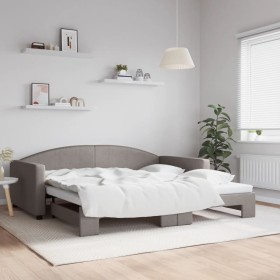 Sofá cama nido tela gris taupe 100x200 cm de vidaXL, Camas y somieres - Ref: Foro24-3197196, Precio: 266,87 €, Descuento: %