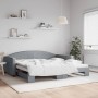Sofá cama nido tela gris claro 100x200 cm de vidaXL, Camas y somieres - Ref: Foro24-3197193, Precio: 259,44 €, Descuento: %
