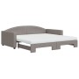 Sofá cama nido con colchón tela gris taupe 100x200 cm de vidaXL, Camas y somieres - Ref: Foro24-3197214, Precio: 439,86 €, De...