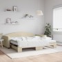 Sofá cama nido con colchón tela crema 100x200 cm de vidaXL, Camas y somieres - Ref: Foro24-3197215, Precio: 434,29 €, Descuen...
