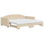 Sofá cama nido con colchón tela crema 100x200 cm de vidaXL, Camas y somieres - Ref: Foro24-3197215, Precio: 434,29 €, Descuen...