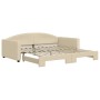 Sofá cama nido tela crema 100x200 cm de vidaXL, Camas y somieres - Ref: Foro24-3197197, Precio: 263,71 €, Descuento: %