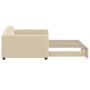 Sofá cama nido tela crema 100x200 cm de vidaXL, Camas y somieres - Ref: Foro24-3197197, Precio: 263,71 €, Descuento: %