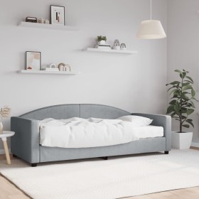 Sofá cama con colchón tela gris claro 90x190 cm de vidaXL, Camas y somieres - Ref: Foro24-3197180, Precio: 302,60 €, Descuent...