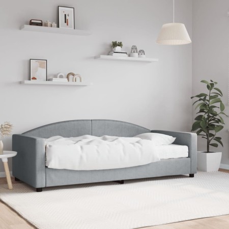 Sofá cama con colchón tela gris claro 90x190 cm de vidaXL, Camas y somieres - Ref: Foro24-3197180, Precio: 302,60 €, Descuent...