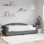 Sofá cama con colchón tela gris oscuro 100x200 cm de vidaXL, Camas y somieres - Ref: Foro24-3197176, Precio: 340,01 €, Descue...