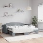 Sofá cama nido con colchón tela gris claro 90x190 cm de vidaXL, Camas y somieres - Ref: Foro24-3197216, Precio: 407,90 €, Des...