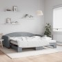 Sofá cama nido con colchón tela gris claro 100x200 cm de vidaXL, Camas y somieres - Ref: Foro24-3197211, Precio: 429,50 €, De...