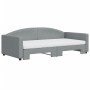 Sofá cama nido con colchón tela gris claro 100x200 cm de vidaXL, Camas y somieres - Ref: Foro24-3197211, Precio: 429,50 €, De...