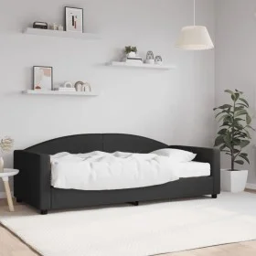 Sofá cama con colchón tela negro 90x190 cm de vidaXL, Camas y somieres - Ref: Foro24-3197182, Precio: 303,93 €, Descuento: %