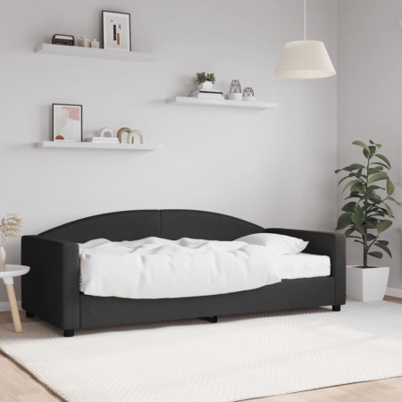 Sofá cama con colchón tela negro 90x190 cm de vidaXL, Camas y somieres - Ref: Foro24-3197182, Precio: 308,78 €, Descuento: %