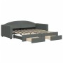 Sofá cama nido con cajones tela gris oscuro 90x190 cm de vidaXL, Camas y somieres - Ref: Foro24-3197235, Precio: 289,09 €, De...
