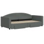 Sofá cama nido con cajones tela gris oscuro 90x190 cm de vidaXL, Camas y somieres - Ref: Foro24-3197235, Precio: 289,09 €, De...