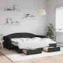 Sofá cama nido con cajones tela negro 90x190 cm de vidaXL, Camas y somieres - Ref: Foro24-3197236, Precio: 284,64 €, Descuent...