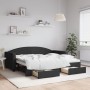 Sofá cama nido con cajones tela negro 90x190 cm de vidaXL, Camas y somieres - Ref: Foro24-3197236, Precio: 288,54 €, Descuent...