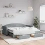 Sofá cama nido con cajones tela gris claro 90x190 cm de vidaXL, Camas y somieres - Ref: Foro24-3197234, Precio: 278,36 €, Des...