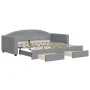 Sofá cama nido con cajones tela gris claro 90x190 cm de vidaXL, Camas y somieres - Ref: Foro24-3197234, Precio: 278,36 €, Des...