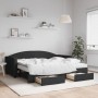 Sofá cama nido con cajones tela negro 90x190 cm de vidaXL, Camas y somieres - Ref: Foro24-3197254, Precio: 449,13 €, Descuent...