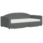 Sofá cama nido con cajones tela gris oscuro 90x190 cm de vidaXL, Camas y somieres - Ref: Foro24-3197253, Precio: 450,75 €, De...