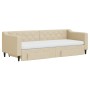 Sofá cama nido con cajones tela color crema 80x200 cm de vidaXL, Camas y somieres - Ref: Foro24-3197479, Precio: 455,43 €, De...