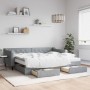 Sofá cama nido con cajones tela gris claro 90x200 cm de vidaXL, Camas y somieres - Ref: Foro24-3197480, Precio: 480,15 €, Des...