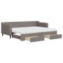 Sofá cama nido con cajones tela gris taupe 80x200 cm de vidaXL, Camas y somieres - Ref: Foro24-3197478, Precio: 453,48 €, Des...